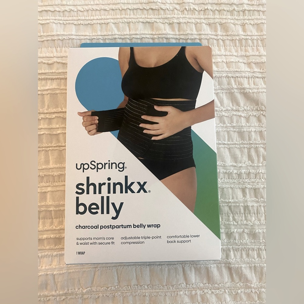 upSpring Shrinkx Belly Band Postpartum Belly Wrap Charcoal Postpartum Gift New